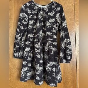 Universal Thread Charcoal and White Floral Dress